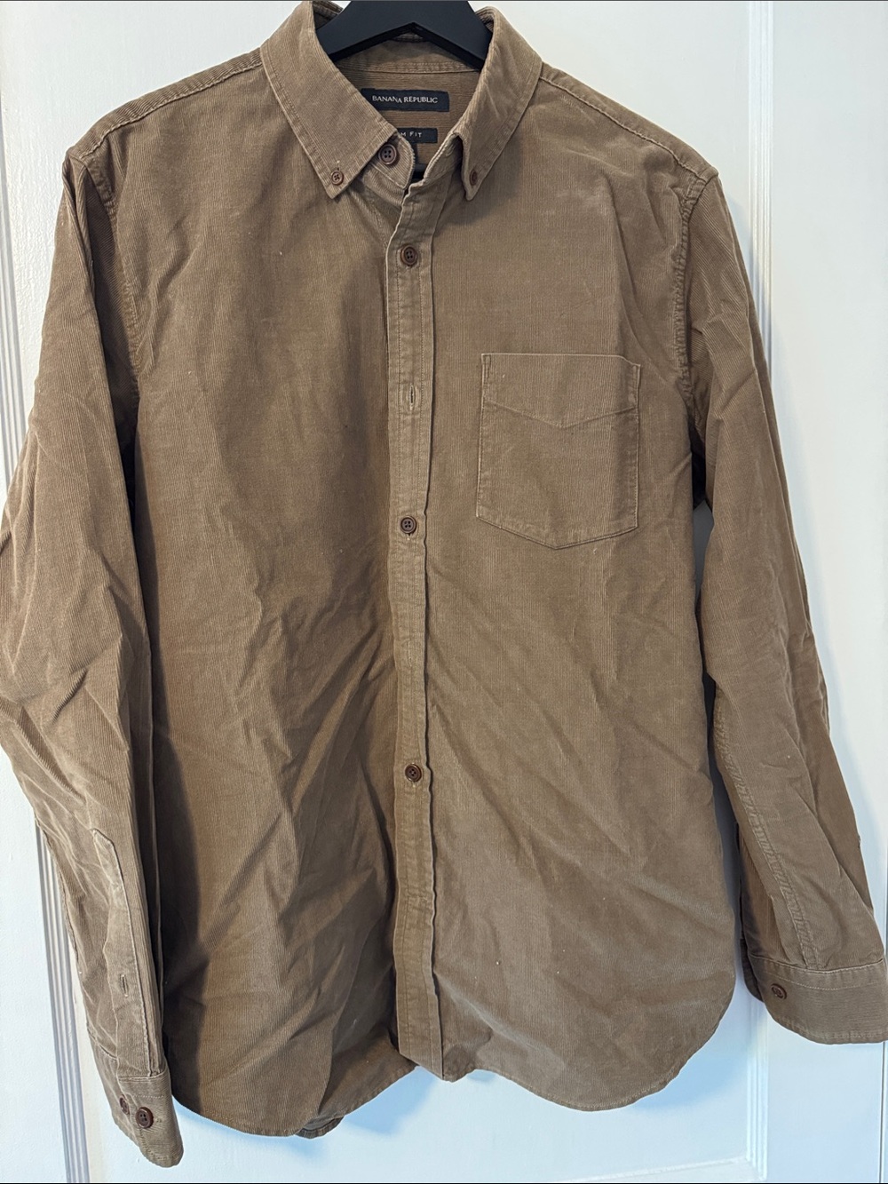 Banana Republic Men's Corduroy Button-Down Shirt in Brown
